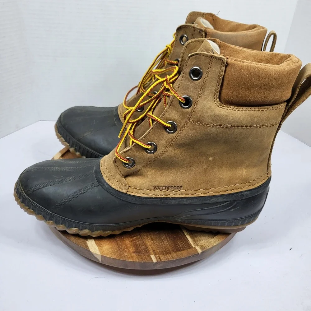 Sorel Cheyanne II Boots Men 10 Brown Black Excellent Waterproof Insulated NM1704